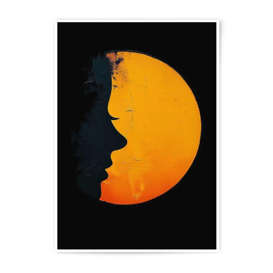 Abstract Face Photographic Print, Contemporary Art Print, Dark Academia Wall Art, Portrait Art, Modern Home Decor, Unique Wall Decor - Tawshia