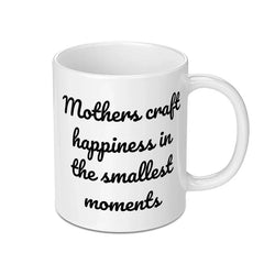 Mothers Craft Happiness Mug, Mom Gift, Inspirational Coffee Cup, Thoughtful Present, Mother's Day Idea, Everyday Mug - Tawshia
