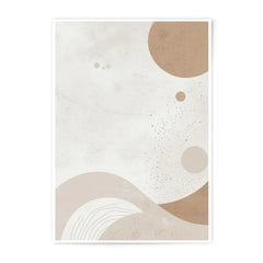 Abstract Photographic Print, Beige Wall Art, Geometric Art Print, Neutral Tone Photo, Modern Art Picture, Circle and Wave Home Decor - Tawshia