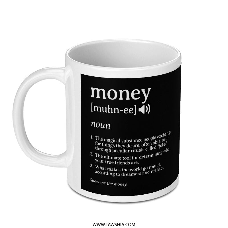 Definition Money Black White Coffee Mug product