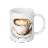 Latte Art Mug, Coffee Lover Gift, Watercolor Mug, Latte Coffee Mug, Coffee Art Mug, Cute Coffee Mug, Coffee Drink Mug - Tawshia