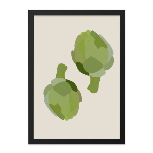 Artichoke Wall Art, Minimalist Kitchen Decor, Modern Farmhouse Art Print, Vegetable Illustration, Green Art, Contemporary Art, Home Decor - Tawshia
