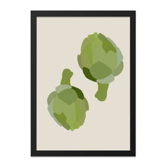 Artichoke Wall Art, Minimalist Kitchen Decor, Modern Farmhouse Art Print, Vegetable Illustration, Green Art, Contemporary Art, Home Decor - Tawshia