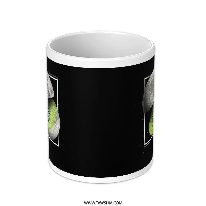Exotic Kiwi Design Black Coffee Mug product