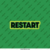 Restart Pocket Mirror, Green Background Mirror, Cool Mirror, Unique Pocket Mirror, Portable Mirror, Stylish Gift - Tawshia