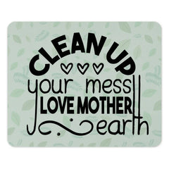 Clean Up Mouse Pad, Love Mother Earth, Eco Friendly Gift, Earth Day Decor, Environmental Advocate, Home Office, Green Living, Gift for Her - Tawshia