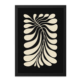 Minimalist Leaf Wall Art, Abstract Plant Print, Modern Botanical Decor, Black and Beige Artwork, Home Decor, Office Art - Tawshia
