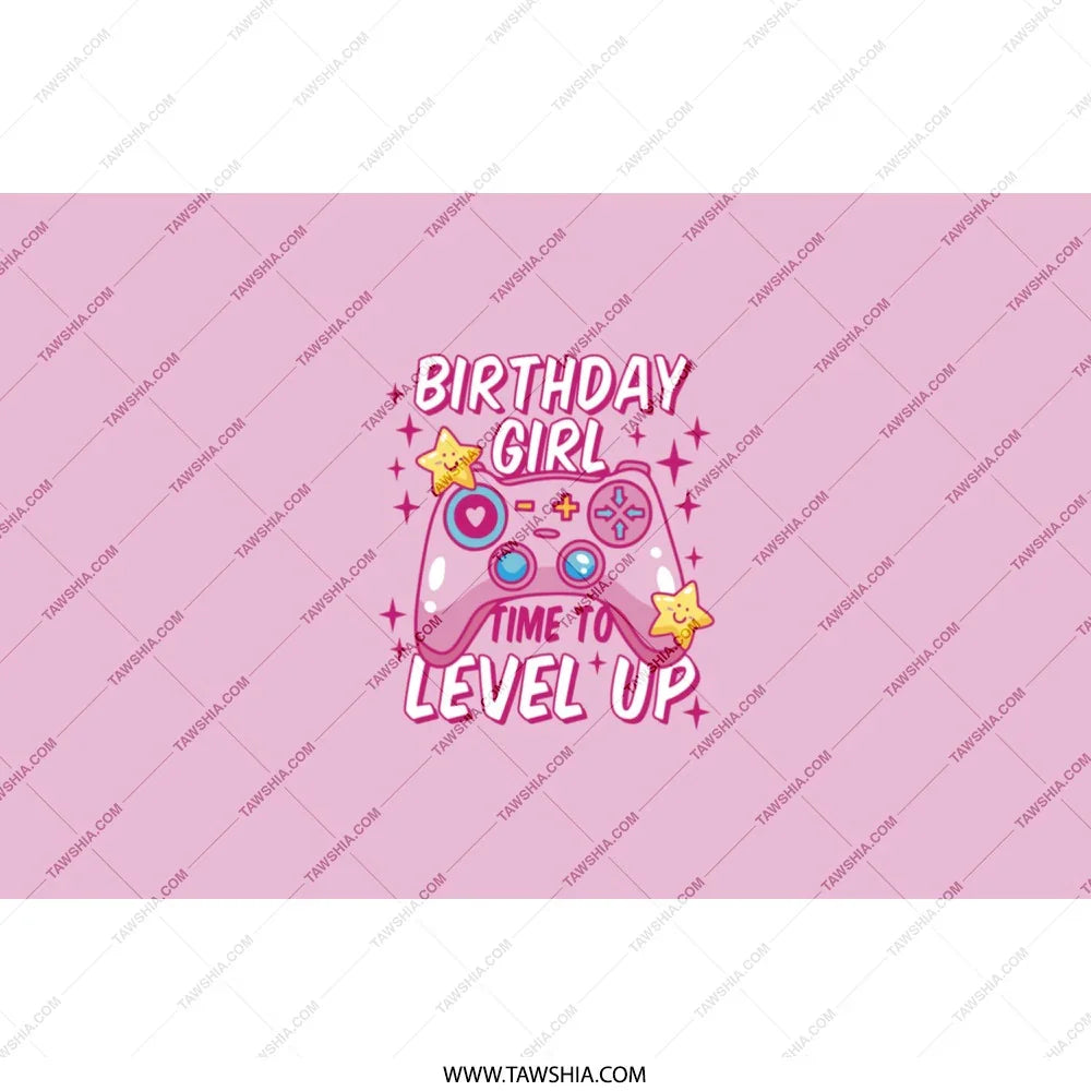 Birthday Girl Time To Level Up Graphic product type