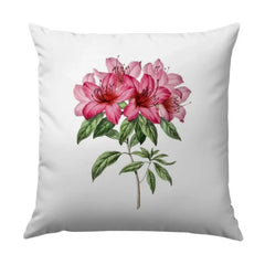 Floral Pillow, Azalea Pillow, Botanical Throw Pillow, Pink Flower Pillow, Home Decor Pillow, Accent Pillow, Garden Pillow - Tawshia