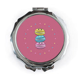Macarons Pocket Mirror, Cute Kawaii Mirror, Foodie Gift Idea, Makeup Mirror, Travel Mirror, Compact Mirror, Gift for Her, Small Mirror - Tawshia