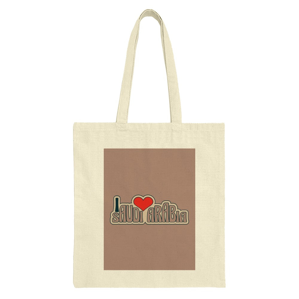 I Love Saudi Arabia Tote Bag, KSA Gift, Saudi Pride, Heart Design, Travel Bag, Cultural Tote, Souvenir Bag, Stylish Tote Bag - Tawshia