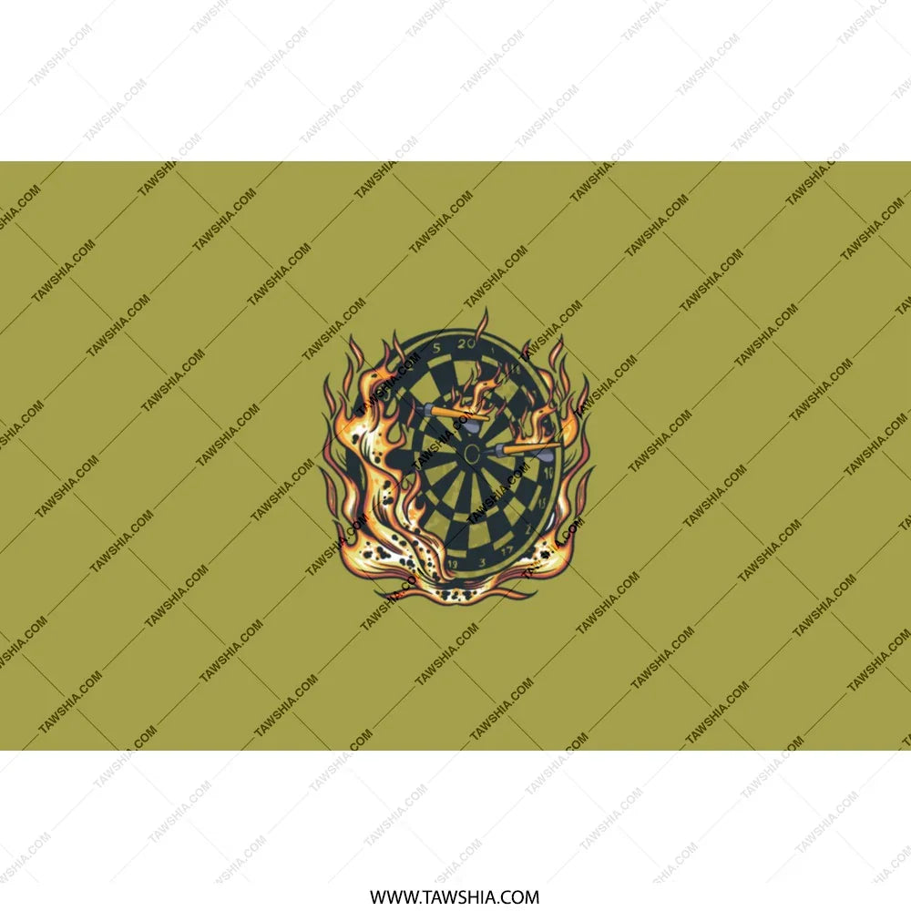 Dynamic Dartboard on Fire Graphics Unique product