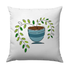 Potted Plant Pillow, Modern Pillow, Leaf Accent Pillow, Cute Home Decor, Houseplant Pillow, Decorative Pillow, Unique Throw Pillow - Tawshia
