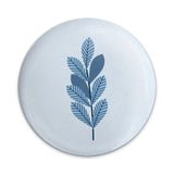 Blue Leaf Pinback Button, Nature Inspired Badge, Botanical Pin, Minimalist Design Button, Aesthetic Accessory, Gift Idea, Trendy Button - Tawshia