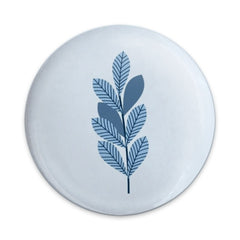 Blue Leaf Pinback Button, Nature Inspired Badge, Botanical Pin, Minimalist Design Button, Aesthetic Accessory, Gift Idea, Trendy Button - Tawshia