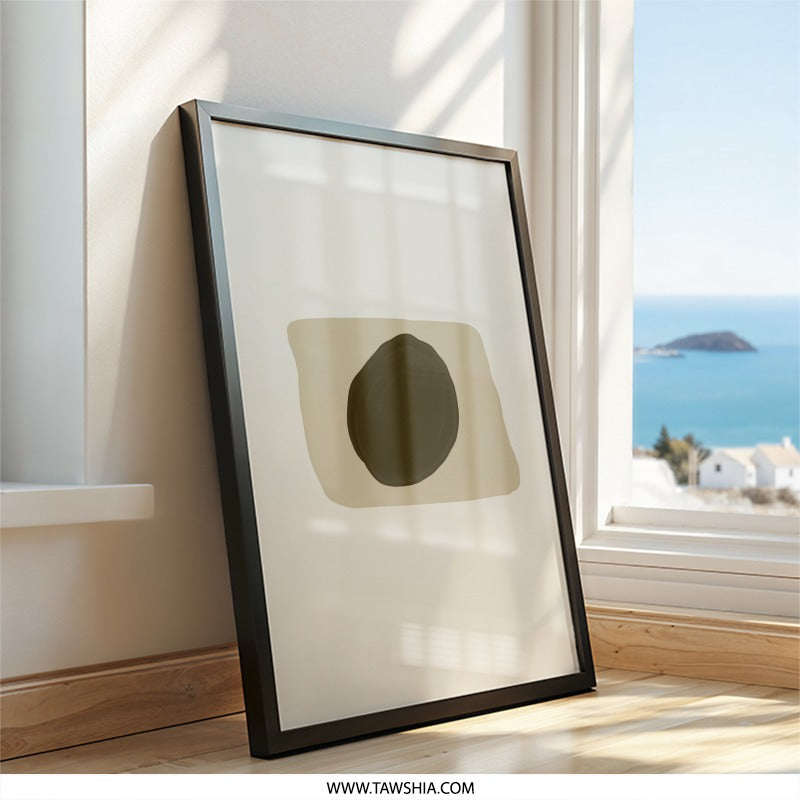 Minimalist Wall Art, Abstract Print, Boho Decor, Neutral Art, Circle Design, Modern Wall Decor, Simple Wall Art, Home Decor, Office Art - Tawshia