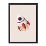 Rocket Wall Art, Space Wall Decor, Kids Room Art, Nursery Wall Art, Space Theme Art, Rocket Illustration, Boys Room Decor, Framed Art - Tawshia