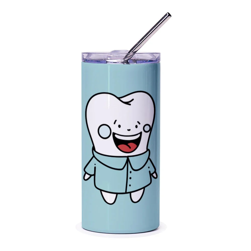 Cute Smiling Tooth Character Insulated Tumbler product