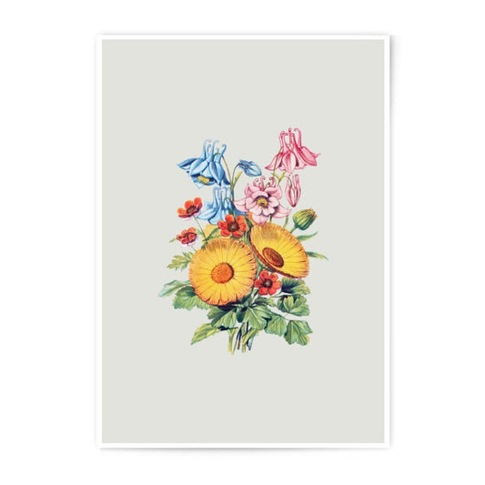 Vintage Floral Photographic Prints, Botanical Wall Art Decor, Flower Arrangement Print, Antique Style Artwork, Home Decor - Tawshia
