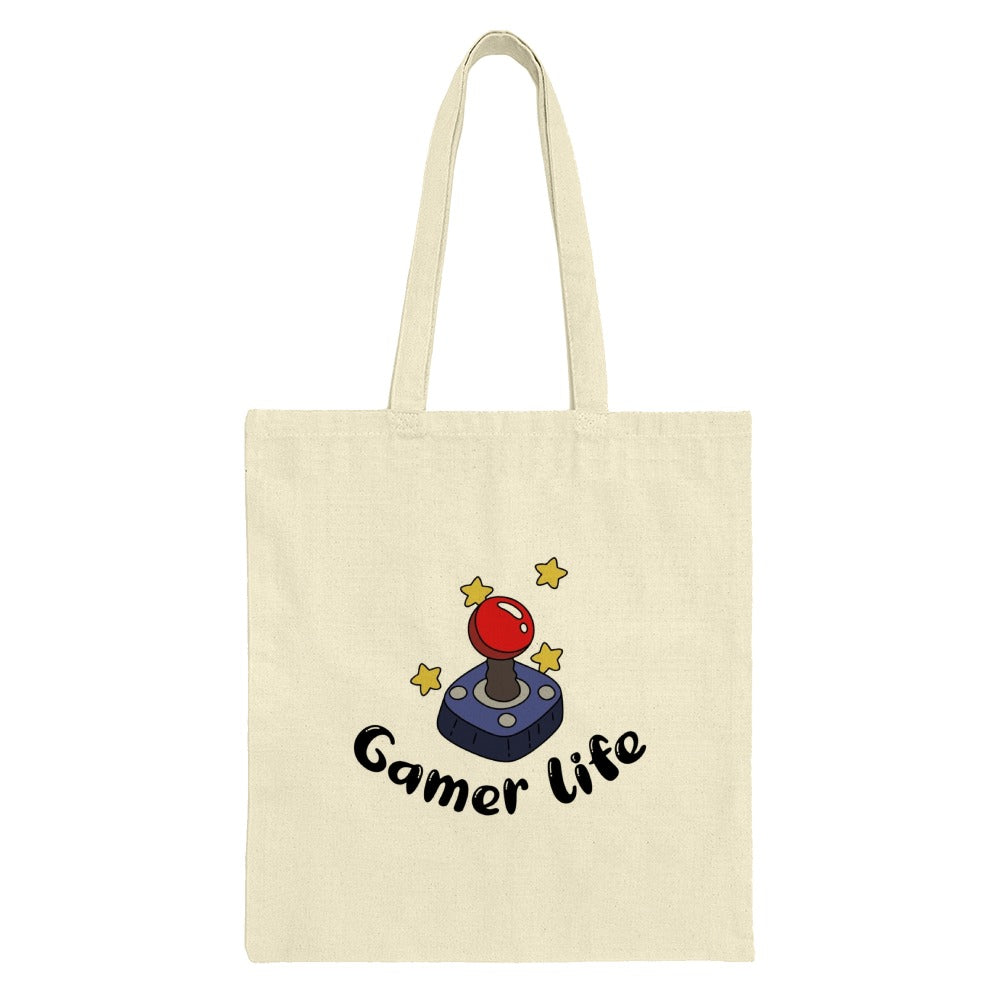 Gamer Life Tote Bag, Gaming Gift Idea, Gift for Gamers, Joystick Tote Bag, Retro Gaming Tote, Video Game Lover Gift, Gamer Girl Tote Bag - Tawshia