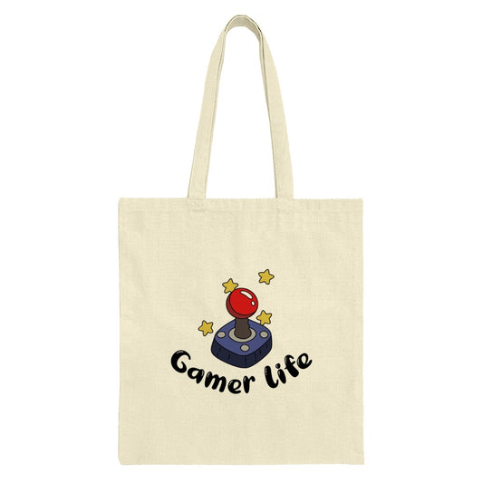 Gamer Life Tote Bag, Gaming Gift Idea, Gift for Gamers, Joystick Tote Bag, Retro Gaming Tote, Video Game Lover Gift, Gamer Girl Tote Bag - Tawshia