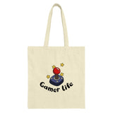 Gamer Life Tote Bag, Gaming Gift Idea, Gift for Gamers, Joystick Tote Bag, Retro Gaming Tote, Video Game Lover Gift, Gamer Girl Tote Bag - Tawshia