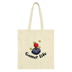 Gamer Life Tote Bag, Gaming Gift Idea, Gift for Gamers, Joystick Tote Bag, Retro Gaming Tote, Video Game Lover Gift, Gamer Girl Tote Bag - Tawshia