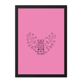Friendship Heart Wall Art, Friends Forever Quote Decor, Cute Pink Wall Decor, Best Friend Gift, New Friends Wall Art Print - Tawshia