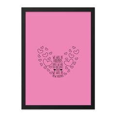 Friendship Heart Wall Art, Friends Forever Quote Decor, Cute Pink Wall Decor, Best Friend Gift, New Friends Wall Art Print - Tawshia
