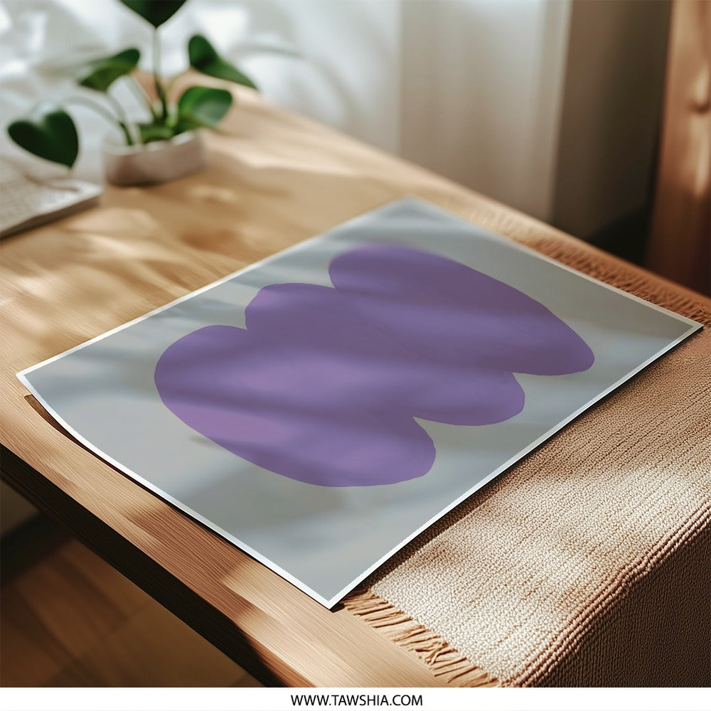 Abstract Purple Stack Photographic Print, Minimalist Art Print, Modern Wall Decor, Contemporary Home Art, Simple Shapes Photography - Tawshia