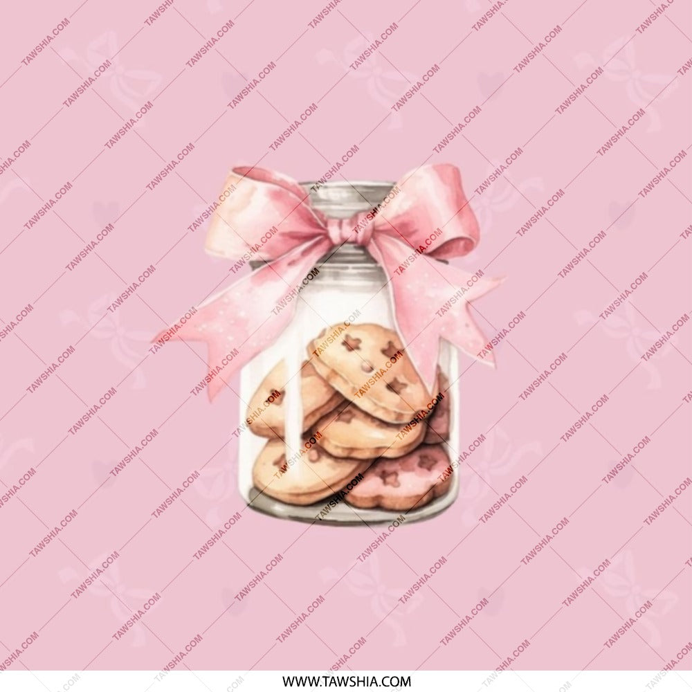 Cookie Jar Pocket Mirror, Pink Bow Compact Mirror, Cute Baking Treat Gift, Kawaii Food Lover Present, Travel Vanity Mirror - Tawshia