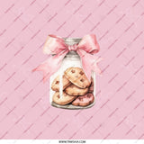 Cookie Jar Pocket Mirror, Pink Bow Compact Mirror, Cute Baking Treat Gift, Kawaii Food Lover Present, Travel Vanity Mirror - Tawshia