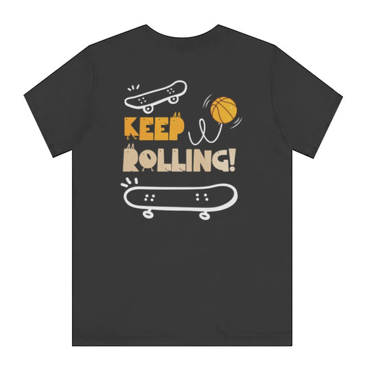 Keep Rolling Skateboarding Theme Graphic T-shirt product type