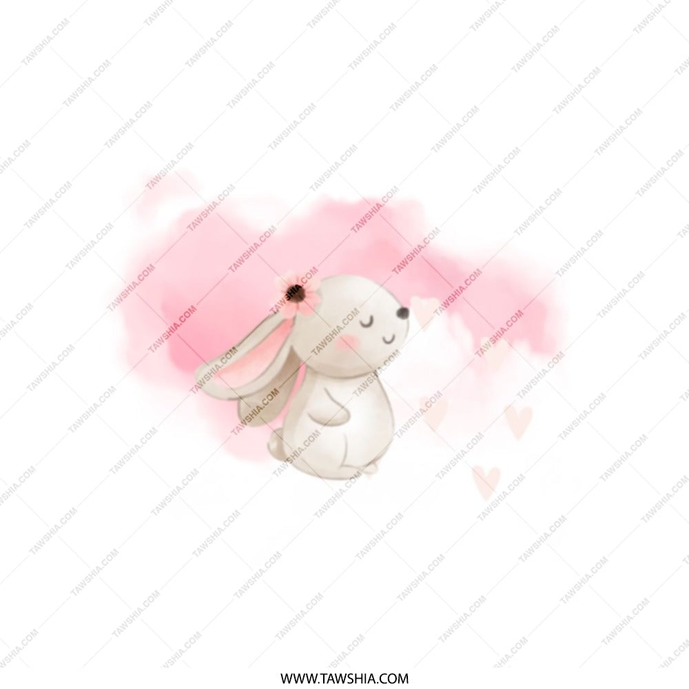 Bunny Rabbit Tote Bag, Cute Animal Art Bag, Watercolor Style Bag, Adorable Bunny, Gift Idea Bag, Stylish Tote, Everyday Bag, Pastel Colors - Tawshia