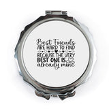 Best Friend Pocket Mirror, Cute Friendship Gift, Mine Friendship Mirror, Funny Friend Pocket Mirror, Friend Travel Pocket Mirror - Tawshia