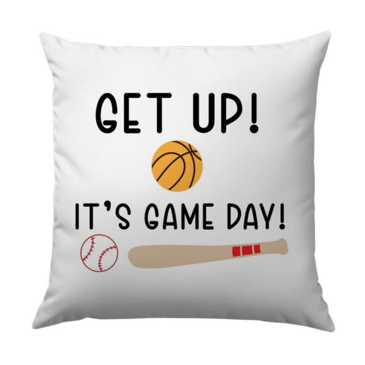 Get Up Its Game Day Pillow, Baseball Pillow, Basketball, Sports Pillow, Gift for Sports Lover, Kids Room Decor, Throw Pillow - Tawshia