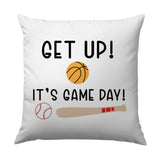 Get Up Its Game Day Pillow, Baseball Pillow, Basketball, Sports Pillow, Gift for Sports Lover, Kids Room Decor, Throw Pillow - Tawshia