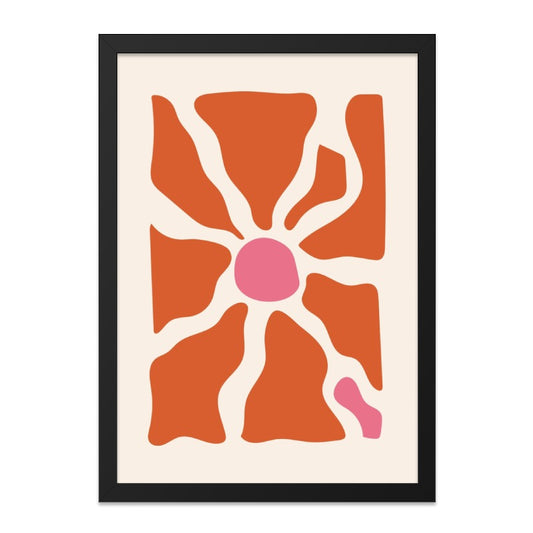 Abstract Floral Wall Art, Modern Flower Print, Orange Pink Wall Decor, Contemporary Art, Trendy Home Decor, Unique Wall Art, Floral Artwork - Tawshia