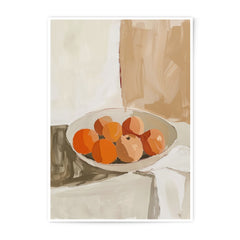 Orange Still Life Photographic Print, Fruit Bowl Art Print, Modern Kitchen Decor, Fine Art Photography, Minimalist Wall Art, Home Decor - Tawshia