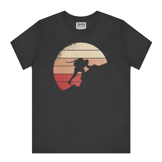 Retro Mountain Sunset Climbing T-Shirt product type