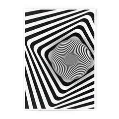 Optical Illusion Art Photographic Print, Swirl Sphere, Modern Wall Decor, Abstract Geometric Art, Black and White Print, Trendy Home Decor - Tawshia
