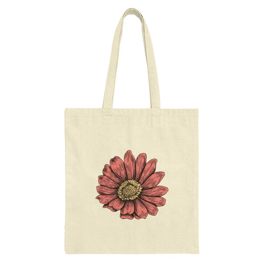 Floral Tote Bag, Daisy Flower Design, Botanical Art Bag, Aesthetic Tote, Stylish Handbag, Everyday Bag, Eco Friendly Shopping Bag - Tawshia