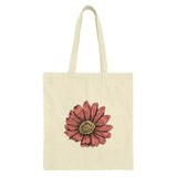 Floral Tote Bag, Daisy Flower Design, Botanical Art Bag, Aesthetic Tote, Stylish Handbag, Everyday Bag, Eco Friendly Shopping Bag - Tawshia