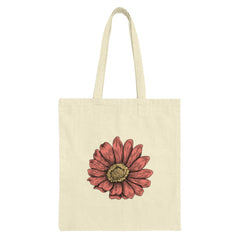 Floral Tote Bag, Daisy Flower Design, Botanical Art Bag, Aesthetic Tote, Stylish Handbag, Everyday Bag, Eco Friendly Shopping Bag - Tawshia