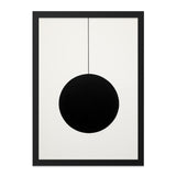 Minimalist Circle Wall Art, Abstract Black and White Print, Modern Geometric Art, Contemporary Home Decor, Simple Elegant Design - Tawshia