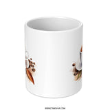 Coffee Lover Mug, Watercolor Coffee Cup, Coffee Beans Mug, Caffeine Addict Mug, Coffee Art Mug, Unique Coffee Mug Gift, Drinkware - Tawshia