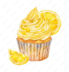 Lemon Cupcake Mug, Watercolor Food Art, Baking Lover Gift, Dessert Coffee Cup, Unique Drinkware, Kitchen Decor, Sweet Treat Mug - Tawshia