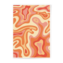 Retro Swirl Photographic Print, Abstract Art, 70s Decor, Orange and Cream, Wall Art, Home Decor, Modern Art Print, Groovy Art - Tawshia