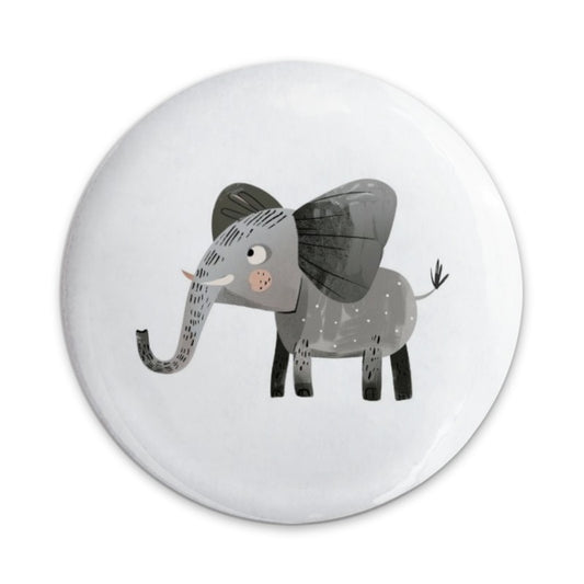 Cute Elephant Pinback Button, Baby Animal Badge, Cartoon Elephant Pin, Gift for Elephant Lovers, Zoo Animal Button, Party Favor Pin - Tawshia