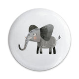Cute Elephant Pinback Button, Baby Animal Badge, Cartoon Elephant Pin, Gift for Elephant Lovers, Zoo Animal Button, Party Favor Pin - Tawshia